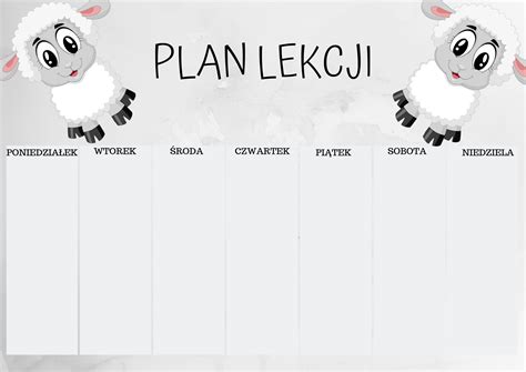 Plany lekcji dla chłopca i dziewczynki do druku! PDF pobierz plan lekcji. - pierwsze-kroki.com