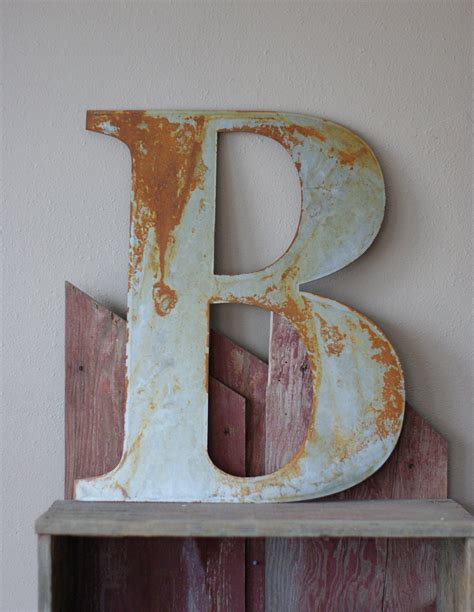 18 Rustic Metal Letter by MetalMeltersllc on Etsy