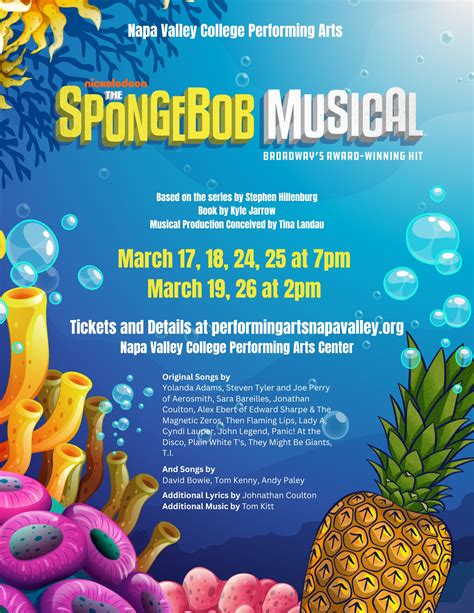 The SpongeBob Musical Tickets - Performing Arts Center Napa Valley College