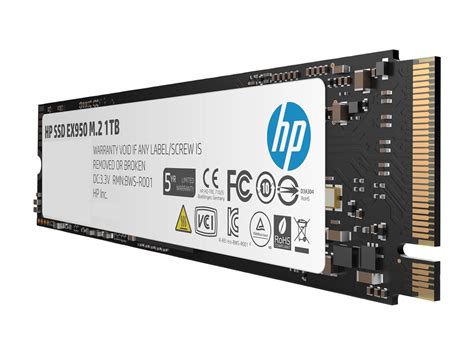 HP EX950 M.2 2280 1TB PCle Gen3 x4, NVMe1.3 3D NAND Internal Solid State Drive (SSD) 5MS23AA#ABC ...