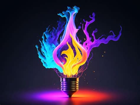 Premium AI Image | creative Abstract glowing flame drops in electric ...