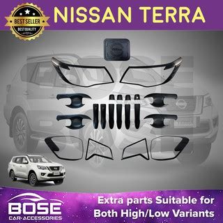 Nissan Terra Garnish Cover Set Black Chrome 2018 - 2021 / Nissan Terra ...