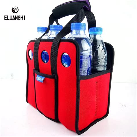 neoprene Wine Beer 6 can Cooler Bag Outdoors Ice Gel Bag Picnic CoolSacks Wine Cooler box ...