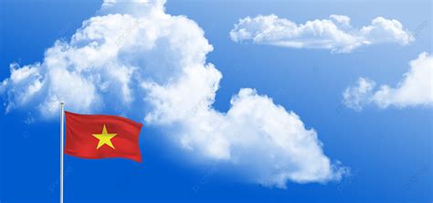 Vietnam Flag In The Sky Background, Flag, Vietnamese, Cloud Background Image And Wallpaper for ...
