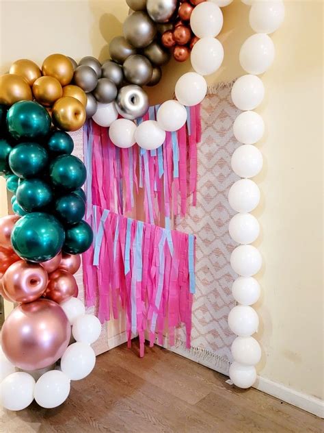 Balloon garland birthday backdrop