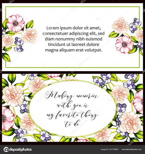 Vintage Style Flower Wedding Cards Set Floral Elements Frames Stock Vector Image by ©All-about ...