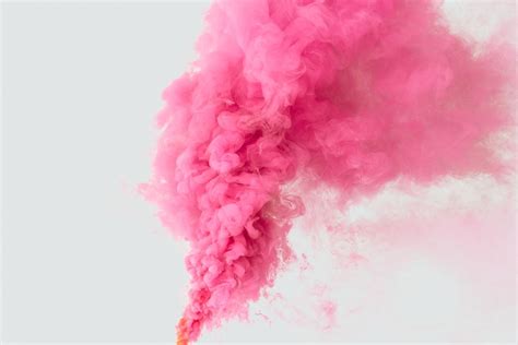 Pink smoke effect design element on a white background | premium image by rawpixel.com / rou ...