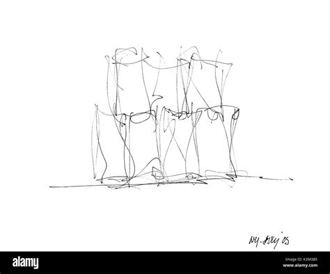 SKETCHES OF FRANK GEHRY SKETCHES OF FRANK GEHRY Date: 2005 Stock Photo - Alamy