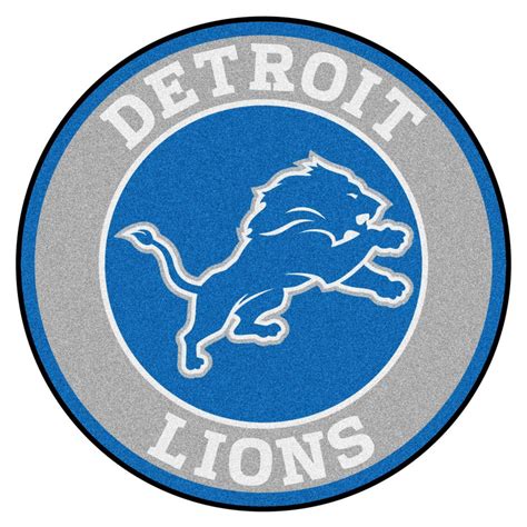 FANMATS NFL Detroit Lions Blue 2 ft. x 2 ft. Round Area Rug-17958 - The ...