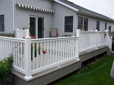 Accent your decking with beautiful, maintenance-free vinyl railing! The ...