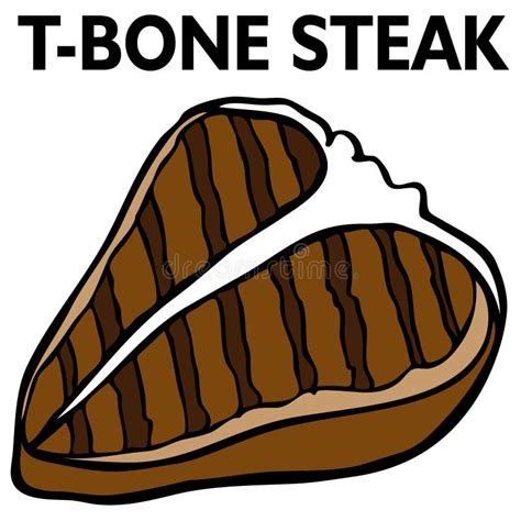 T-Bone Steak stock vector. Illustration of meat, text - 16671343