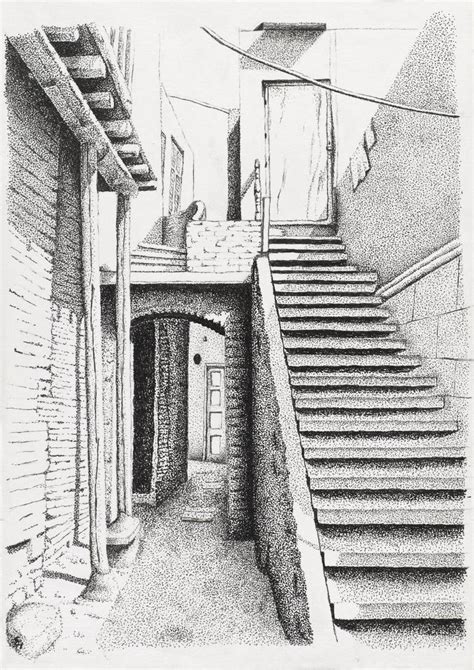 Cario Staircase Drawing by Claire Harding | Saatchi Art