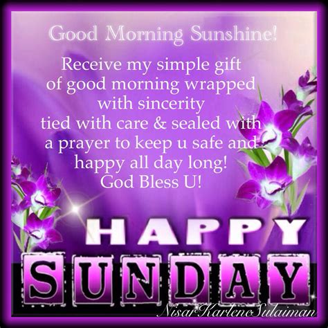 Happy Sunday | Morning quotes, Good morning sunshine, Prayers