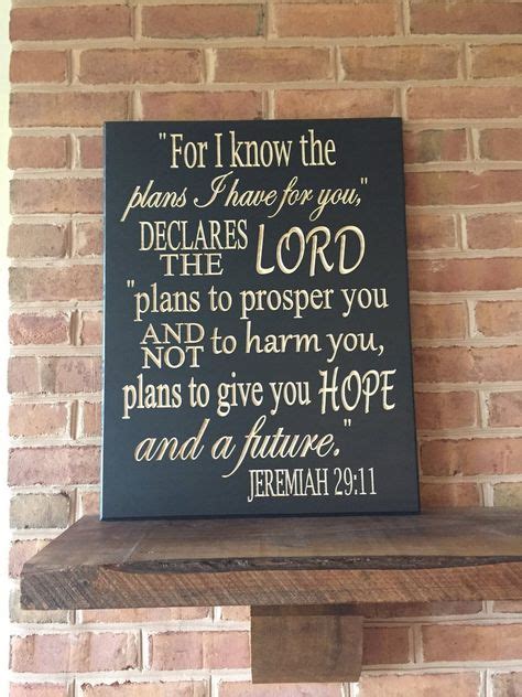 For I know the plans I have for you - Scripture wall art - Jeremiah 29:11 - large Bible verse ...