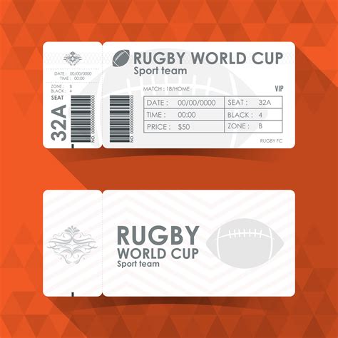 Rugby World Cup Ticket 1221881 Vector Art at Vecteezy