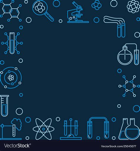 Chemistry square background with chemical Vector Image