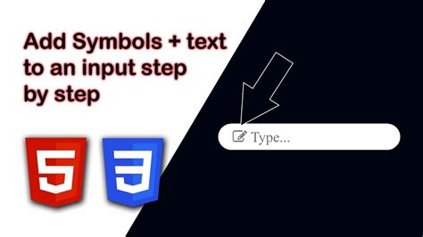 Add Symbols to Input Box Placeholder | HTML & CSS Beginner Tutorial - YouTube