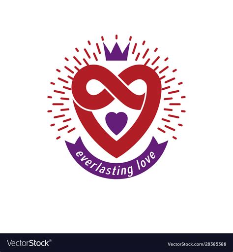 Everlasting love concept symbol created Royalty Free Vector