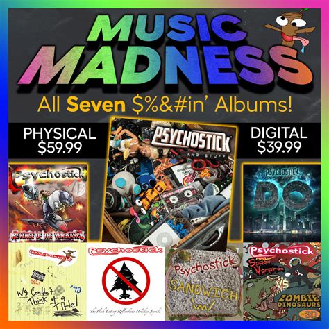 Discography Music Madness! All 7 Albums, singles, etc! – Psychostick