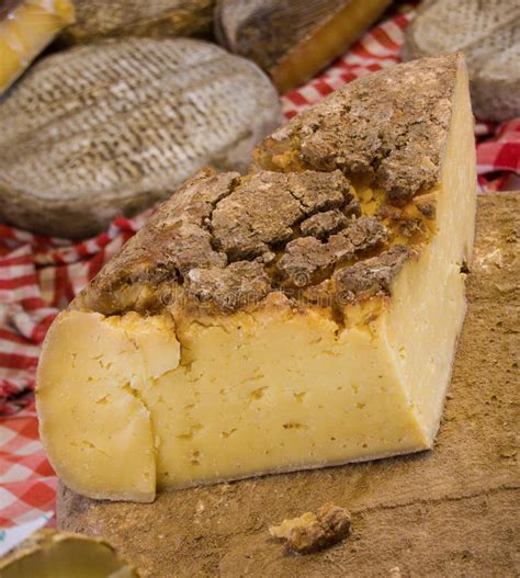 French Aged Cheese At The Open Air Market. Stock Photography - Image ...