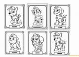 Paw Patrol Dogs Rocky Marshall Zuma Rubble Skye Chase Coloring Page  sketch template