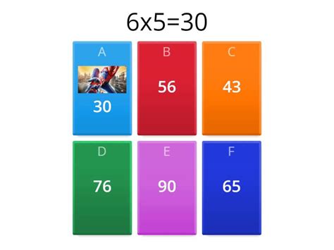 6 times table - Quiz