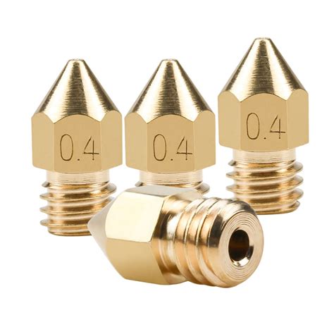3D Printer Brass Copper Nozzle Extruder Print Head For 1.75mm / 3.0mm MK8 Makerbot