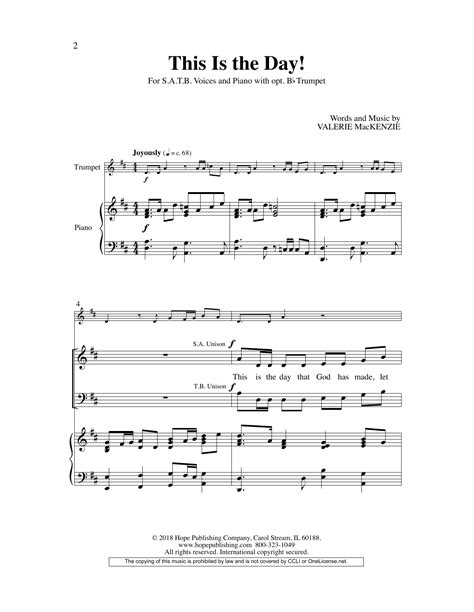 This Is the Day! Sheet Music | Valerie MacKenzie | SATB Choir