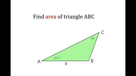 Find area of triangle ABC. | Tricks in geometric problems - YouTube