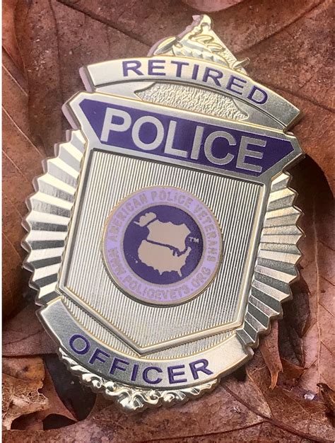 Flexbadge Retired Police Officer Badge With American Police Veterans ...