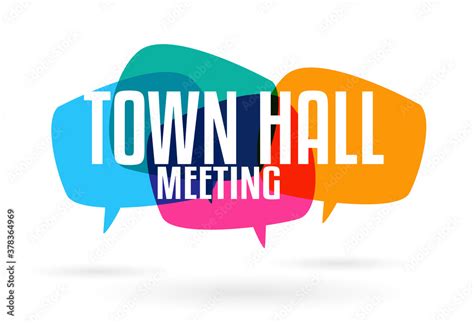 Town hall meeting on speech bubble Stock Vector | Adobe Stock