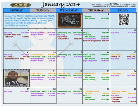 Our January event calendar! As always make sure to check our Facebook ...