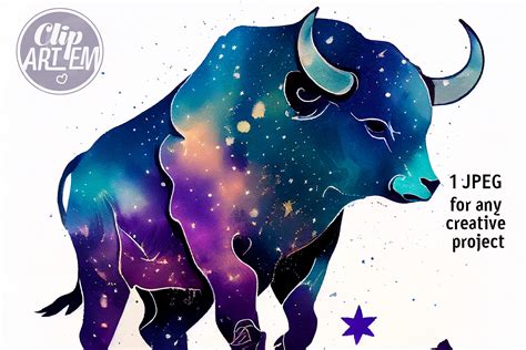 Taurus Zodiac Sign Wall Art Image Jpg Graphic by clipArtem · Creative ...