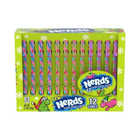 Nerds Candy Canes: 12-Piece Box | Candy Warehouse