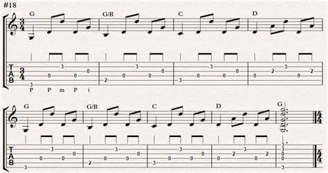 Fingerpicking pattern 18 – Travis Picking different Chord Progression ...