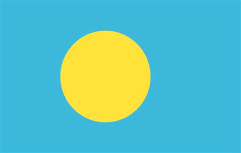 Flag of Palau - Flags of the Pacific/Oceania Countries - Free Printable ...