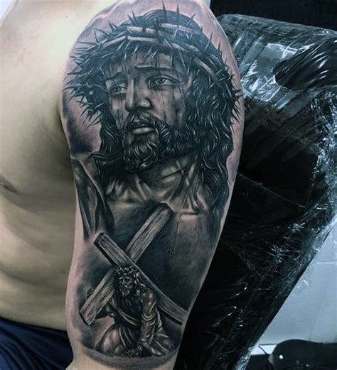 60 3D Jesus Tattoo Designs For Men - Religious Ink Ideas