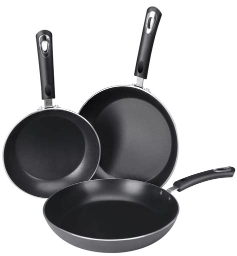 3 Piece Aluminum Nonstick Frying Pan Set 8", 9.5", 11", Cookware Double ...