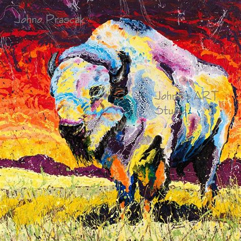 Native American Art, White Buffalo Art, Great Plains Buffalo, Bison ...