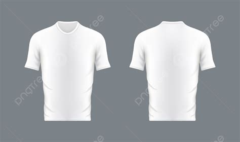 White T Shirt In Front And Back Template Download on Pngtree