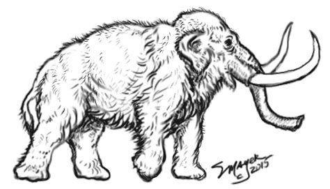 Woolly Mammoth Coloring Page