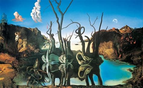 Swans Reflecting Elephants, 1937 Art Print by Salvador Dali at King & McGaw