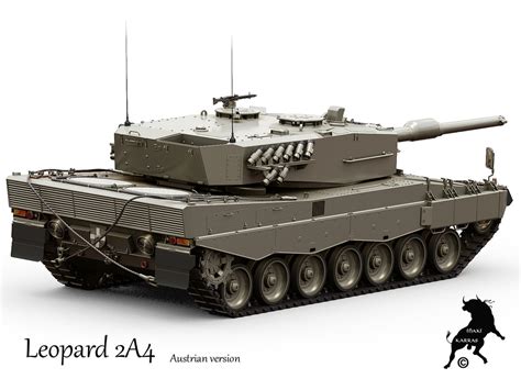 leopard 2a4 tank version 3d model