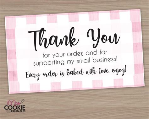 thank you for your order cards for business - Francie Agee