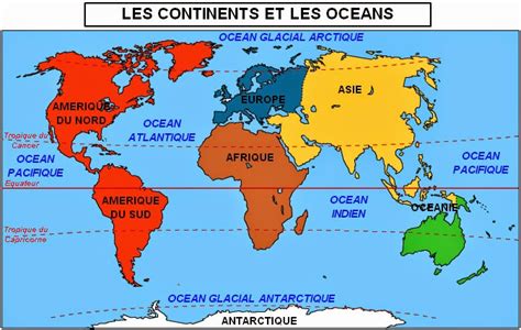 Me gustan las Sociales: Les continents et les océans