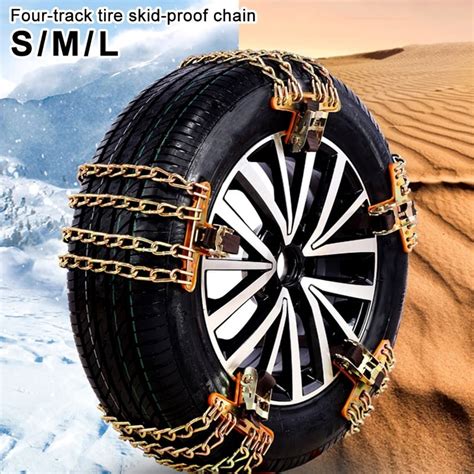 Wear-Resistant Steel Snow Chains Anti-skid Tire Chains Anti Slip Snow Tire Chains for Car SUV ...