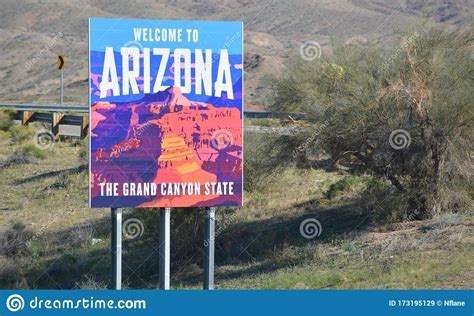 Welcome To Arizona State Sign Stock Image | CartoonDealer.com #184034665