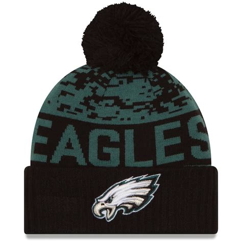 Philadelphia Eagles New Era Winter Freeze Cuffed Knit Hat With Pom ...