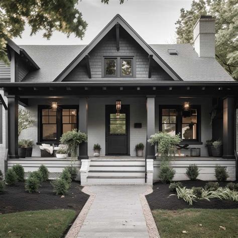 12+ Grey House with Black Trim Inspirations for a Striking Facade • 333 ...