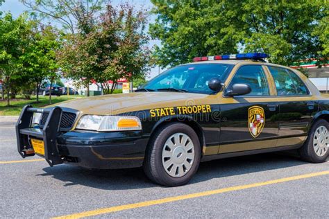 State Trooper Police Car from Maryland State Police Editorial Stock Image - Image of ford, siren ...